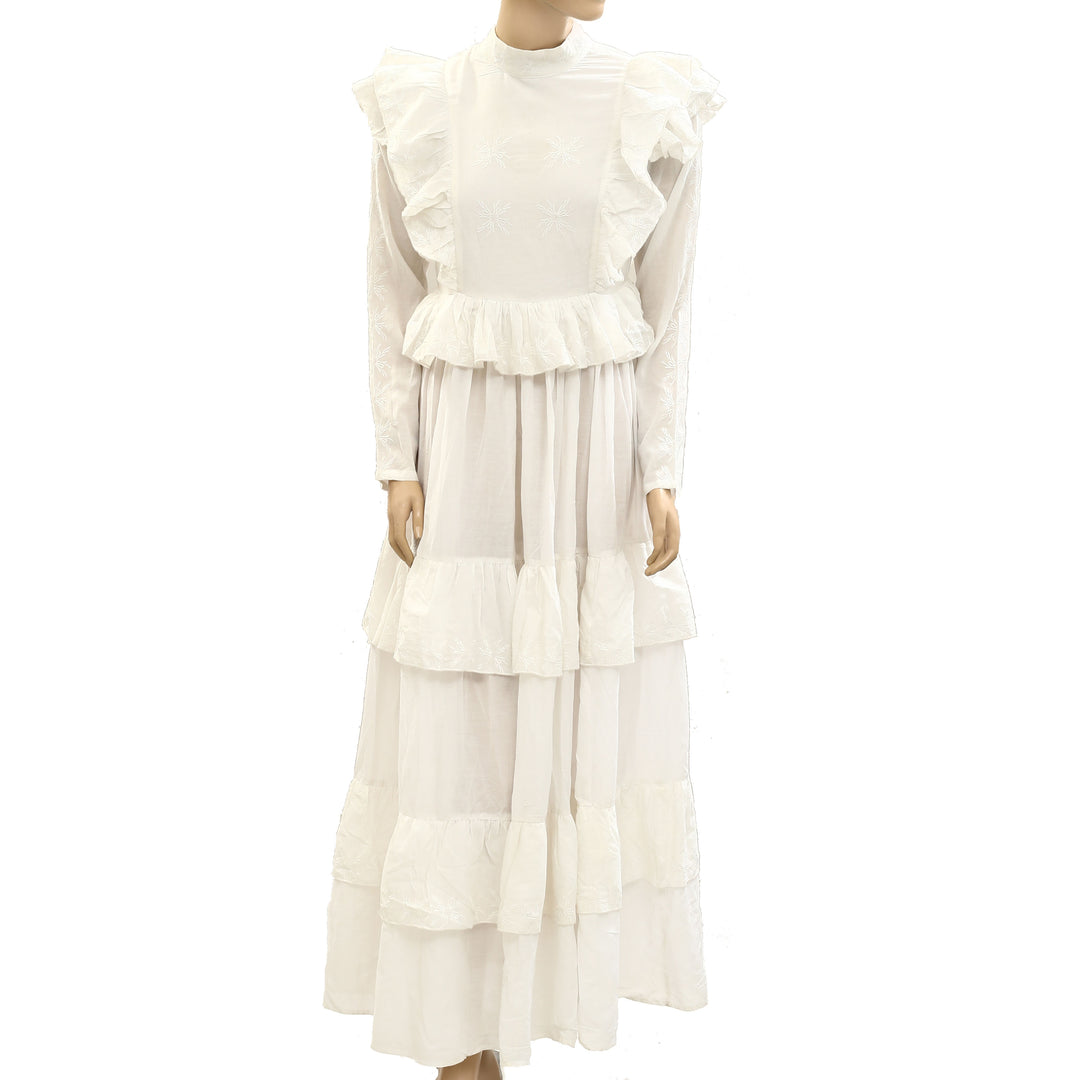 Merlette Embroidered Ivory Maxi Dress White Chocolate Couture Merlette Embroidered Ivory Maxi Dress White Chocolate Couture
