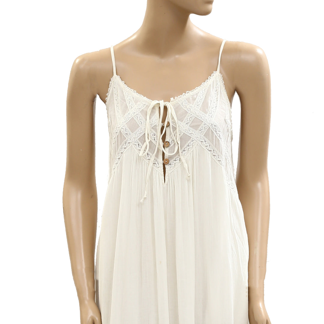 Free People Cream Lace Maxi Dress