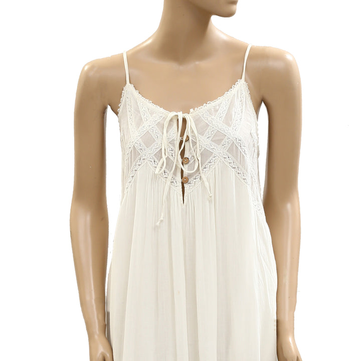 Free People Cream Lace Maxi Dress