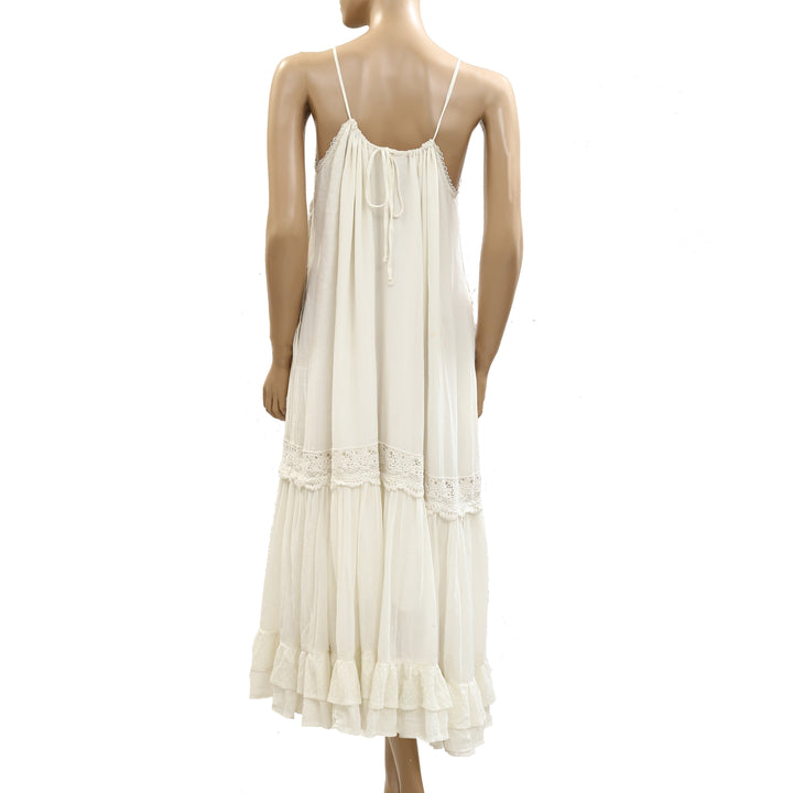 Free People Cream Lace Maxi Dress