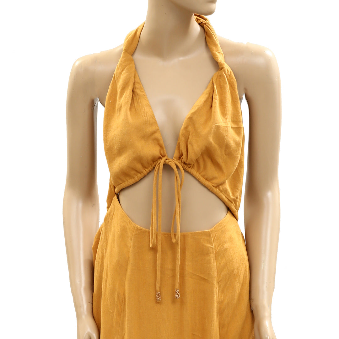 Free People Backless Maxi Long Dress