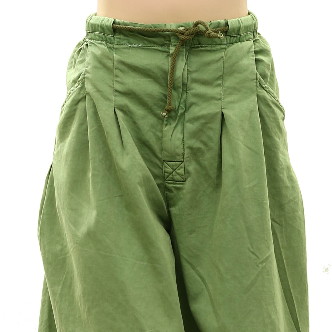 Free People Telluride Wide-Leg Crop Pull-On Solid Pants