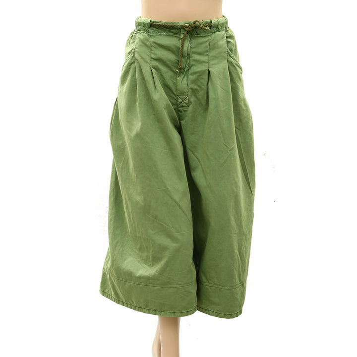 Free People Telluride Wide-Leg Crop Pull-On Solid Pants