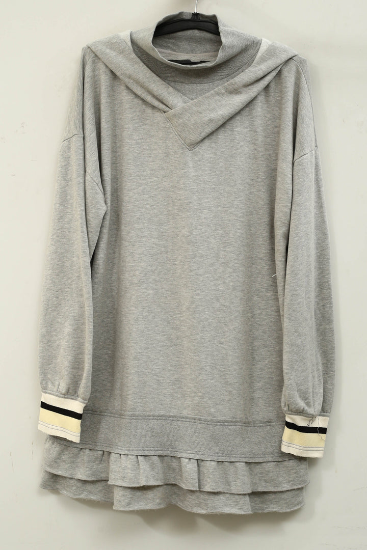 Anthropologie Oversized Long Sleeves Hooded Sweatshirt Mini Dress