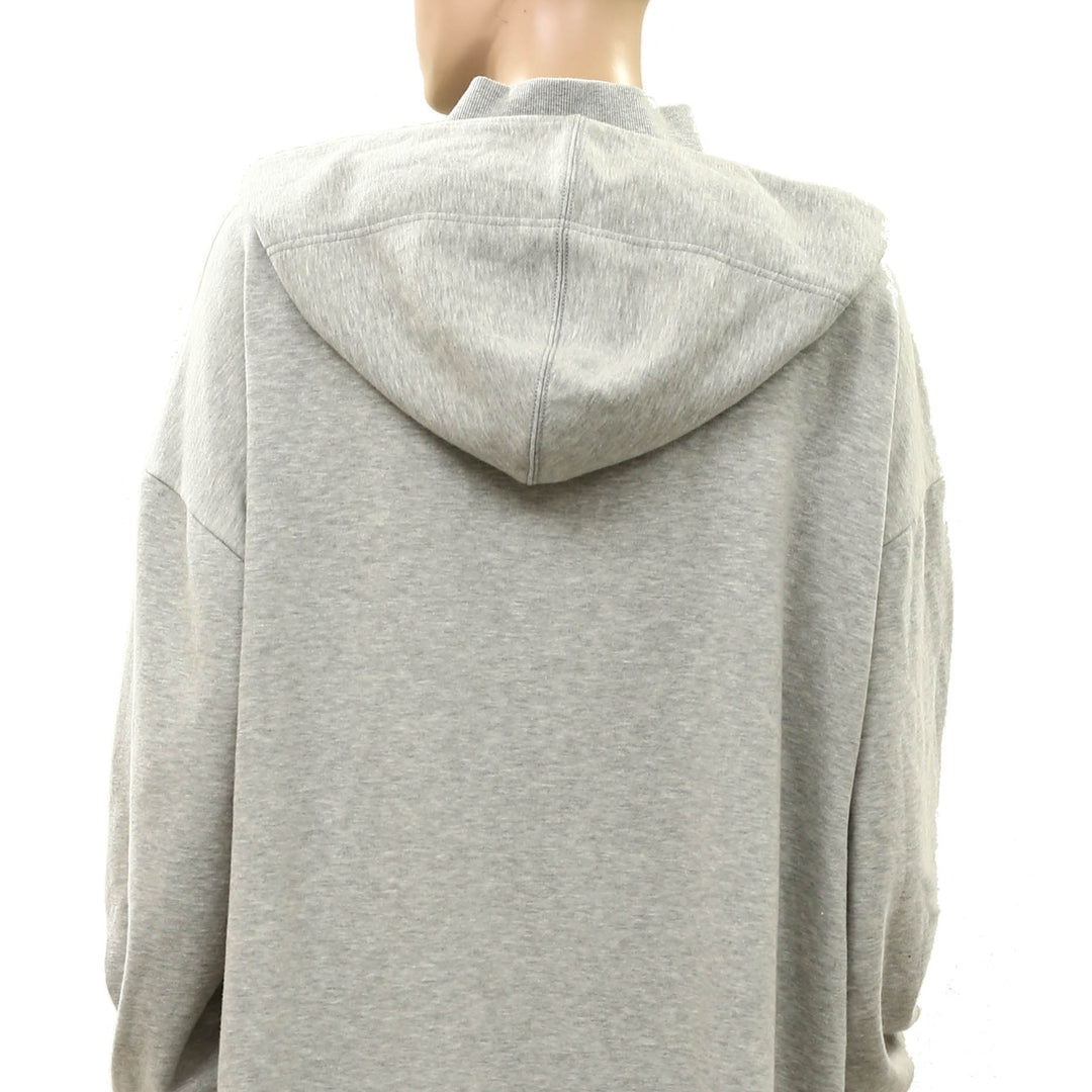 Anthropologie Oversized Long Sleeves Hooded Sweatshirt Mini Dress