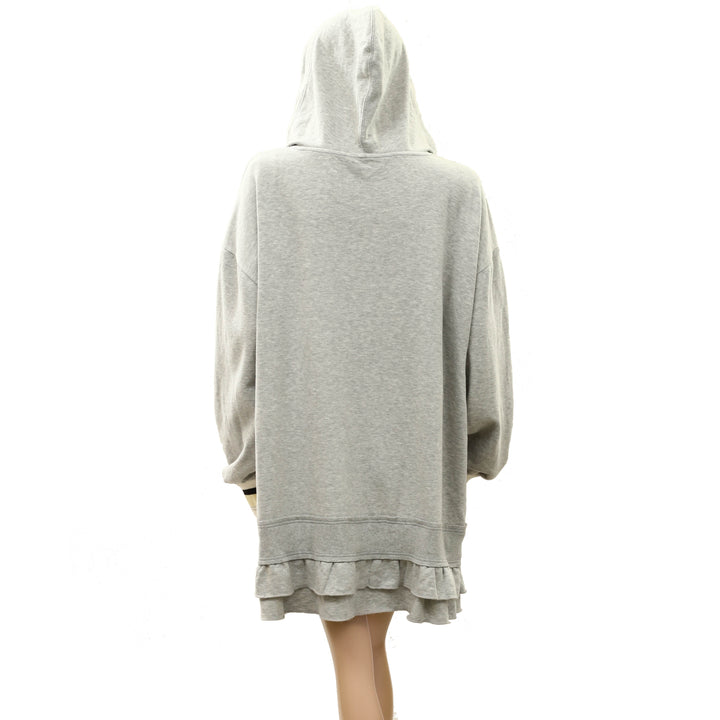Anthropologie Oversized Long Sleeves Hooded Sweatshirt Mini Dress