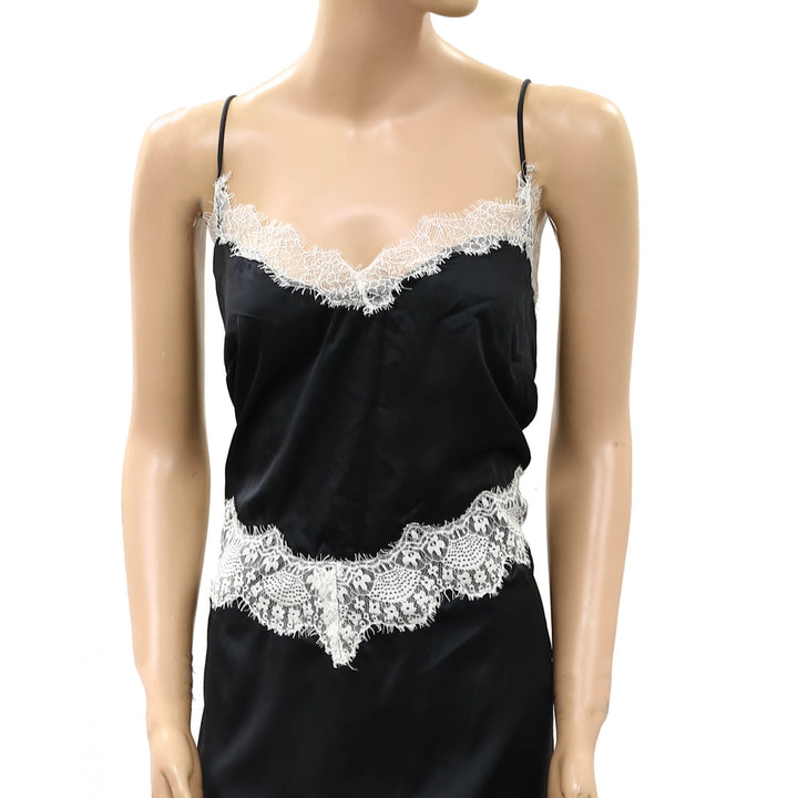 By Anthropologie LyreBird Floral Lace Slip Midi Dress