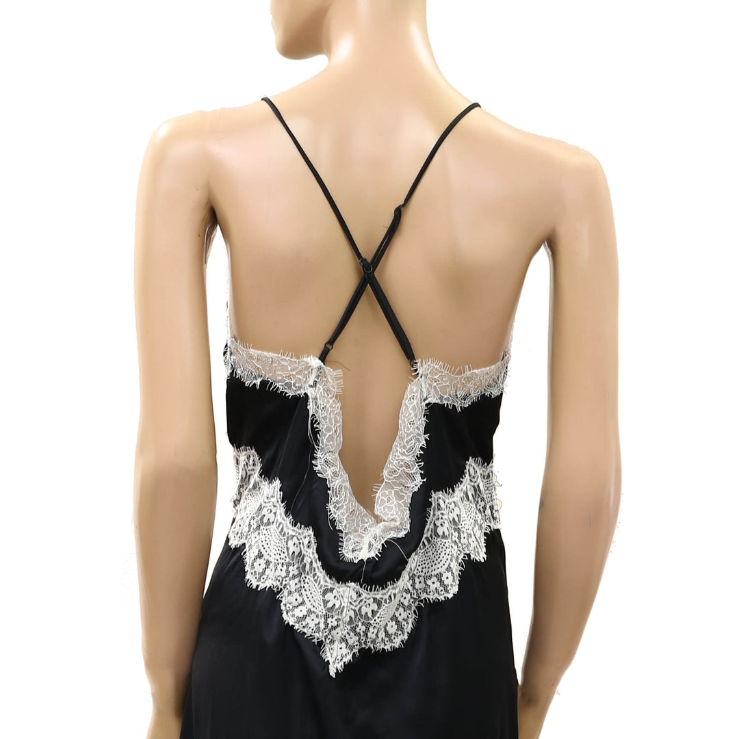 By Anthropologie LyreBird Floral Lace Slip Midi Dress
