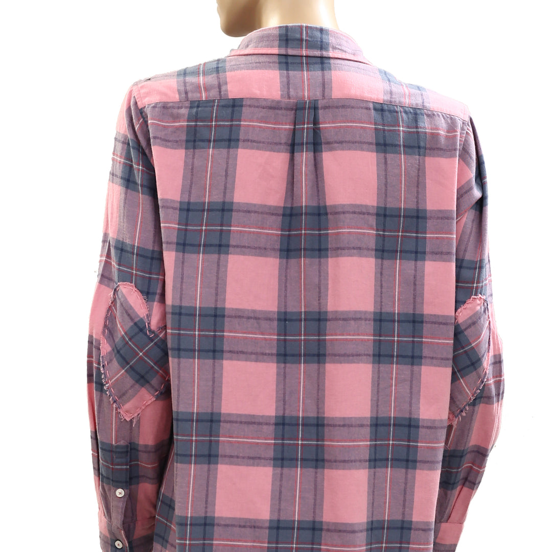Kerri Rosenthal Mia Plaid Shirt Tunic Top