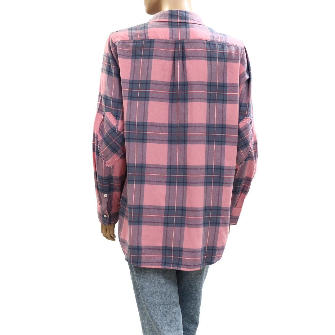 Kerri Rosenthal Mia Plaid Shirt Tunic Top