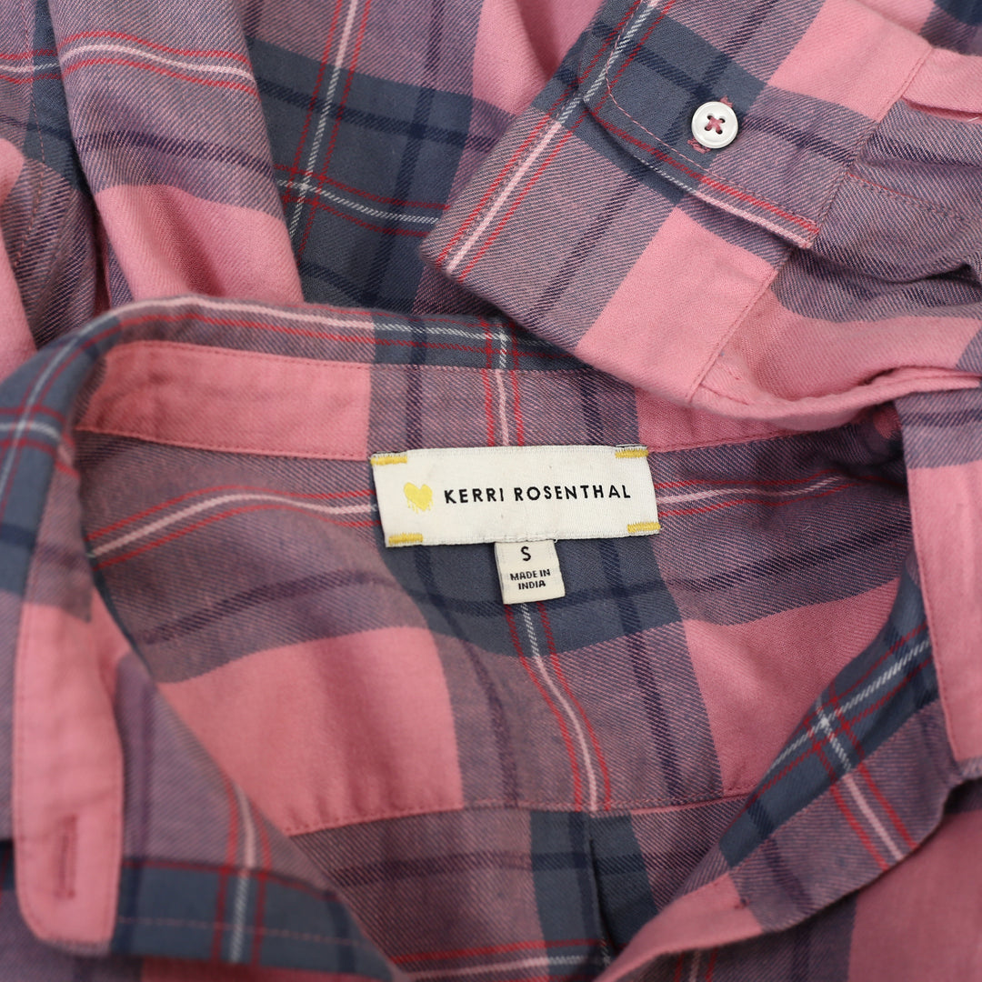 Kerri Rosenthal Mia Plaid Shirt Tunic Top