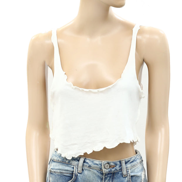 Free People Endless Summer Solid Cropped Blouse Top