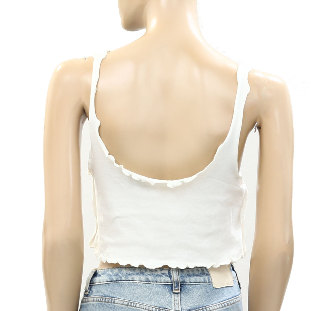 Free People Endless Summer Solid Cropped Blouse Top