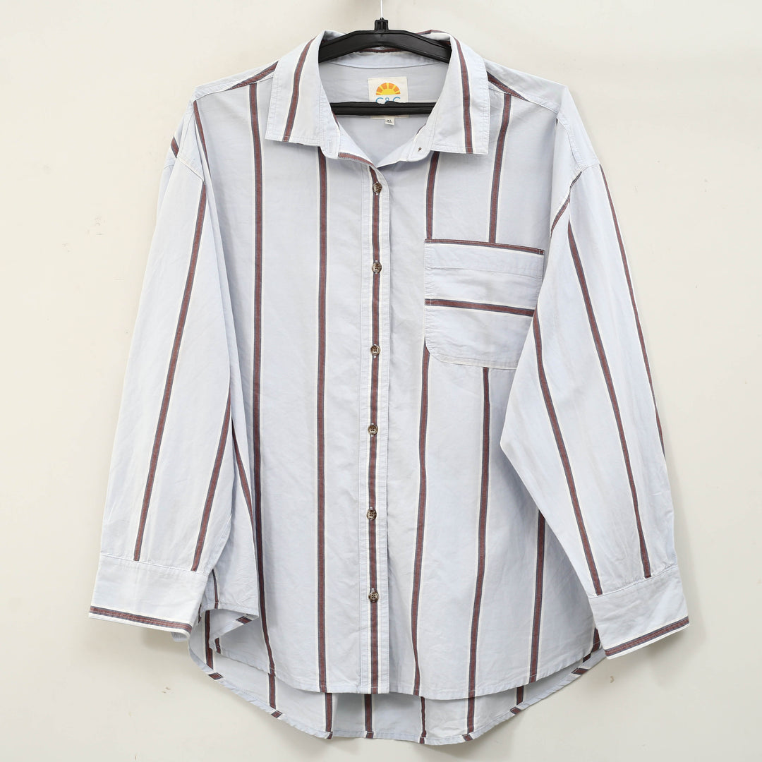 C&C California Women's Buttondown Striped Printed Shirt Top