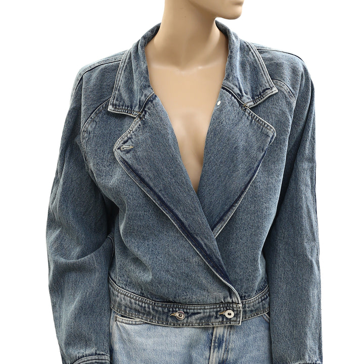 Kerri Rosenthal Denim Jacket Top