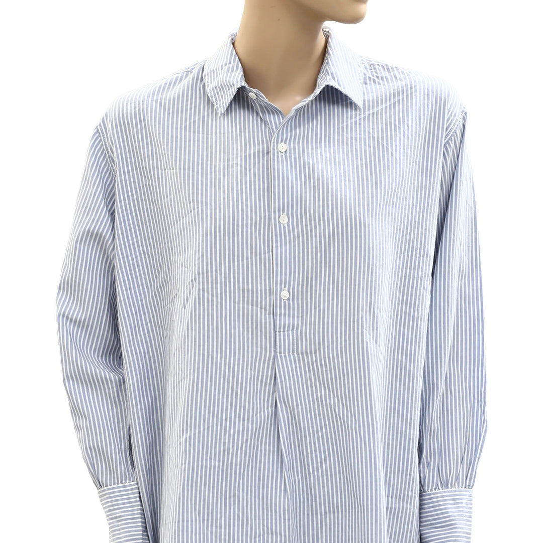 Nili Lotan Striped Printed Tunic Shirt Top