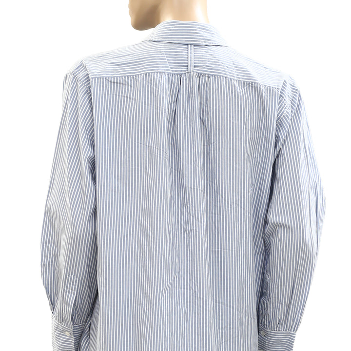 Nili Lotan Striped Printed Tunic Shirt Top