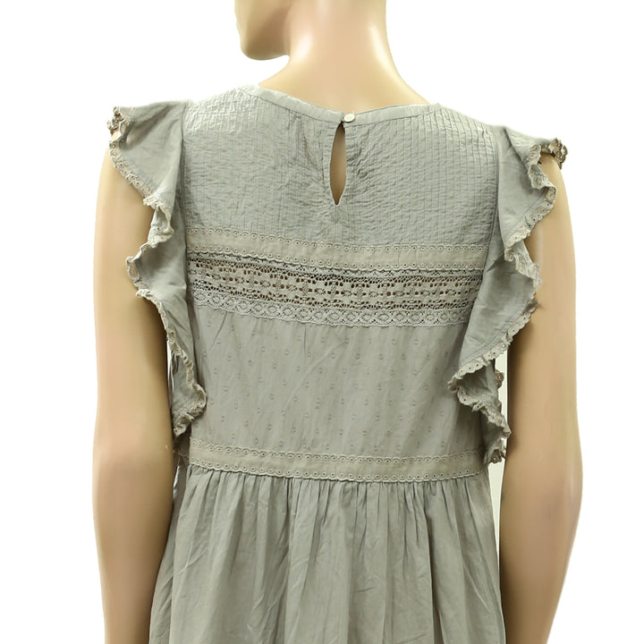 Odd Molly Anthropologie Swiss Dot Embroidered Mini Dress