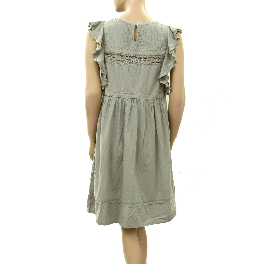 Odd Molly Anthropologie Swiss Dot Embroidered Mini Dress