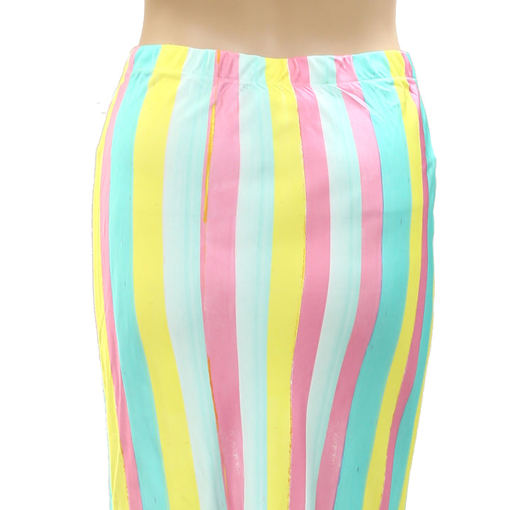 Kerri Rosenthal Striped Printed Midi Skirt