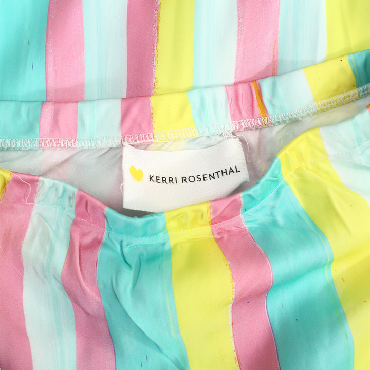 Kerri Rosenthal Striped Printed Midi Skirt