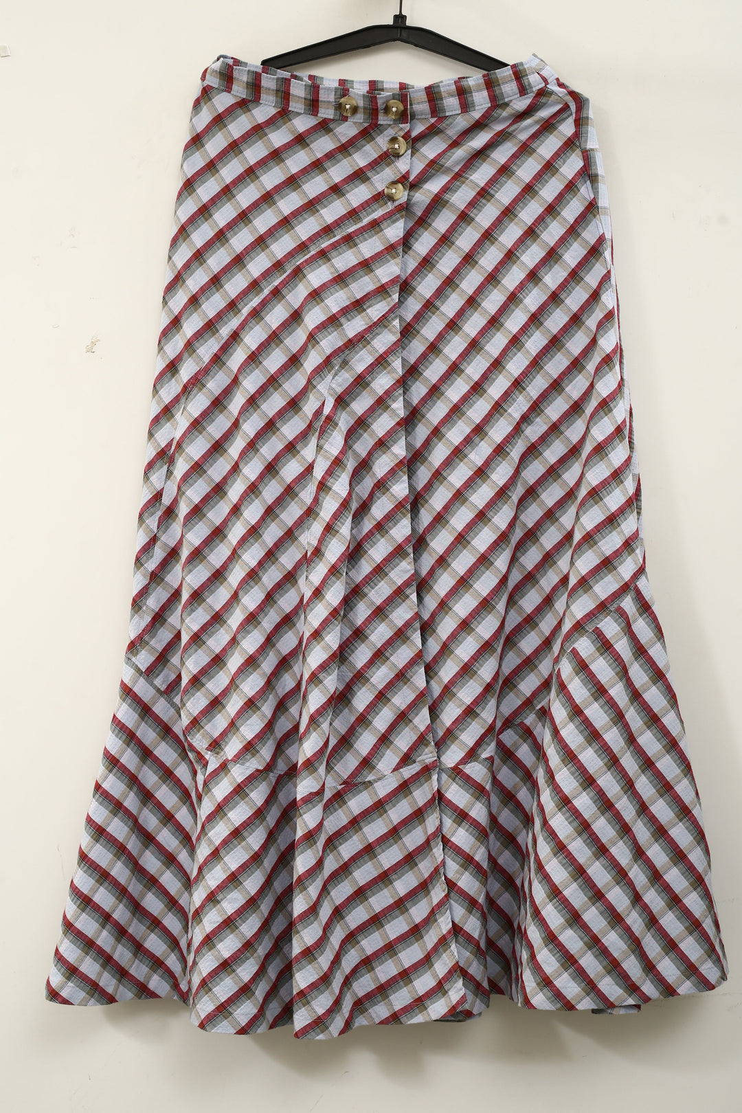 By Anthropologie Women's Olivette Plaid Bias-Cut Maxi Skirt Trendy