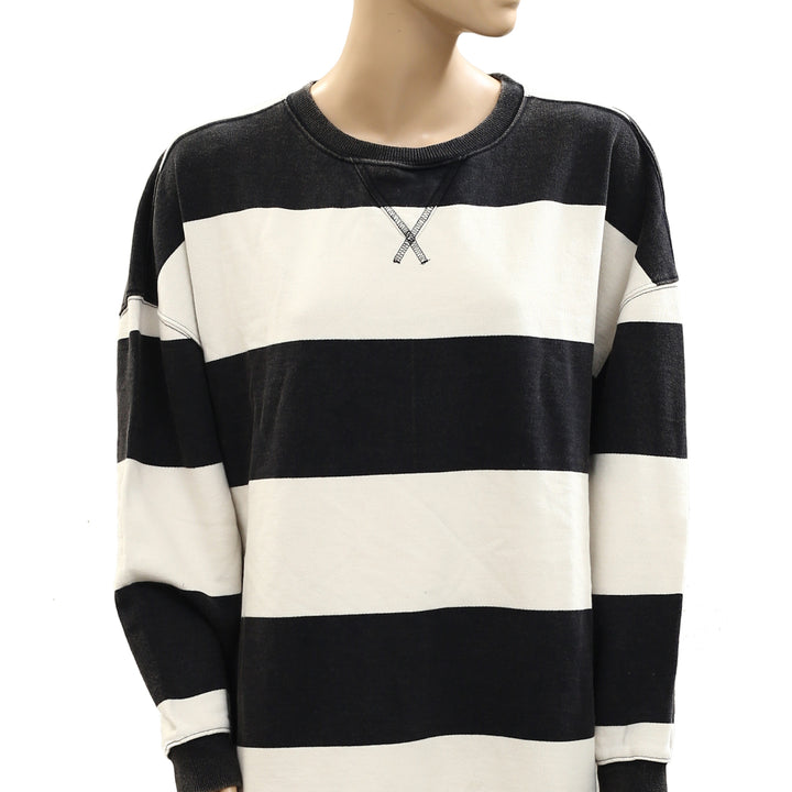 Free People We The Free Classic Strip Crewneck Sweatshirt Top