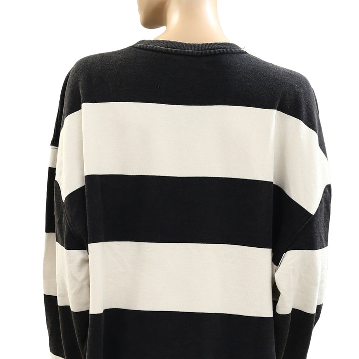 Free People We The Free Classic Strip Crewneck Sweatshirt Top