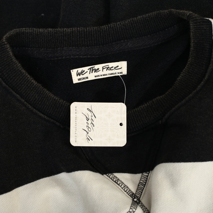 Free People We The Free Classic Strip Crewneck Sweatshirt Top