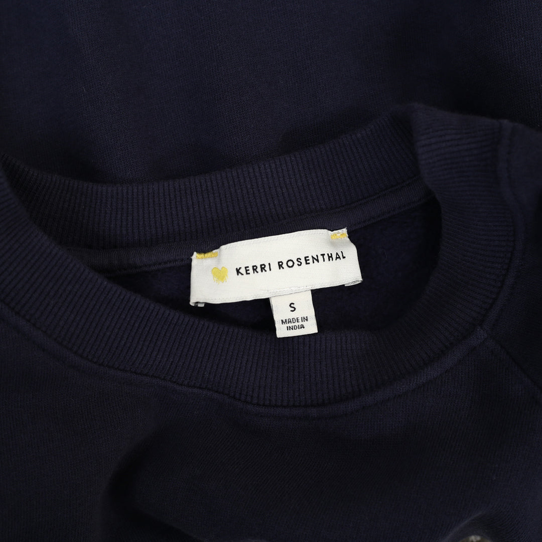 Kerri Rosenthal Benton Imperfect Heart Patch Sweatshirt Top