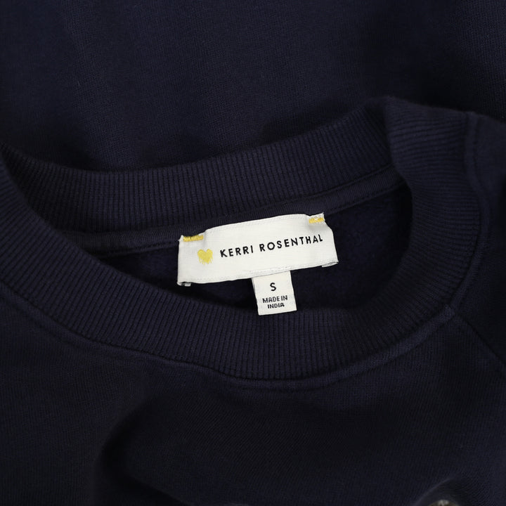 Kerri Rosenthal Benton Imperfect Heart Patch Sweatshirt Top