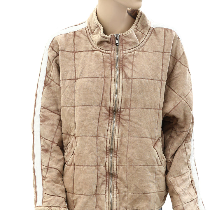 Free People Sports Rib Dolman Quilted Jacket Top