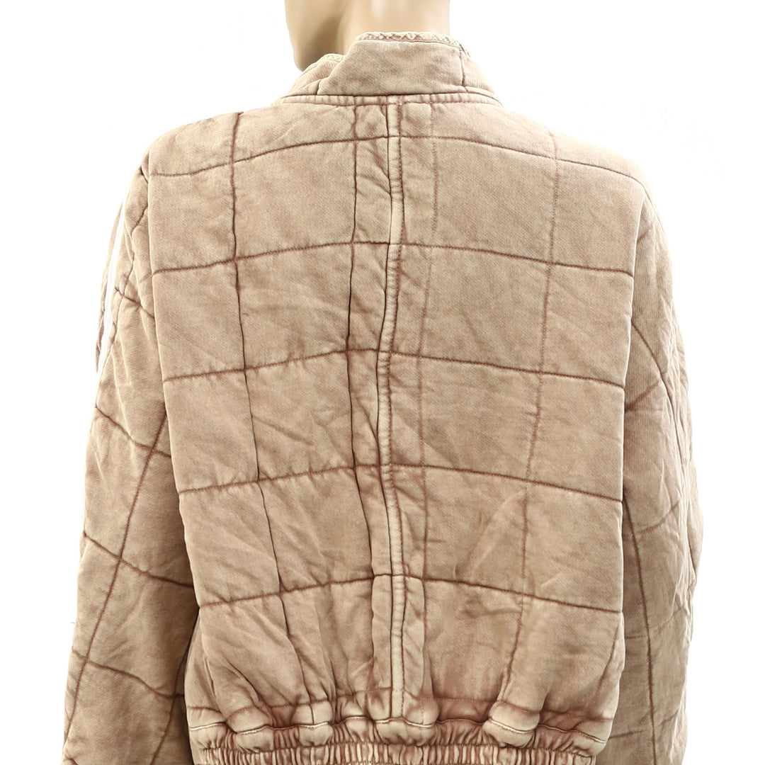 Free People Sports Rib Dolman Quilted Jacket Top