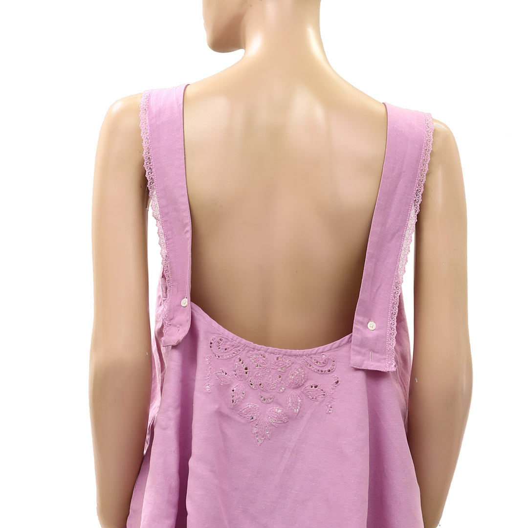 Free People True Charm Eyelet Embroidered Blouse Tank Top