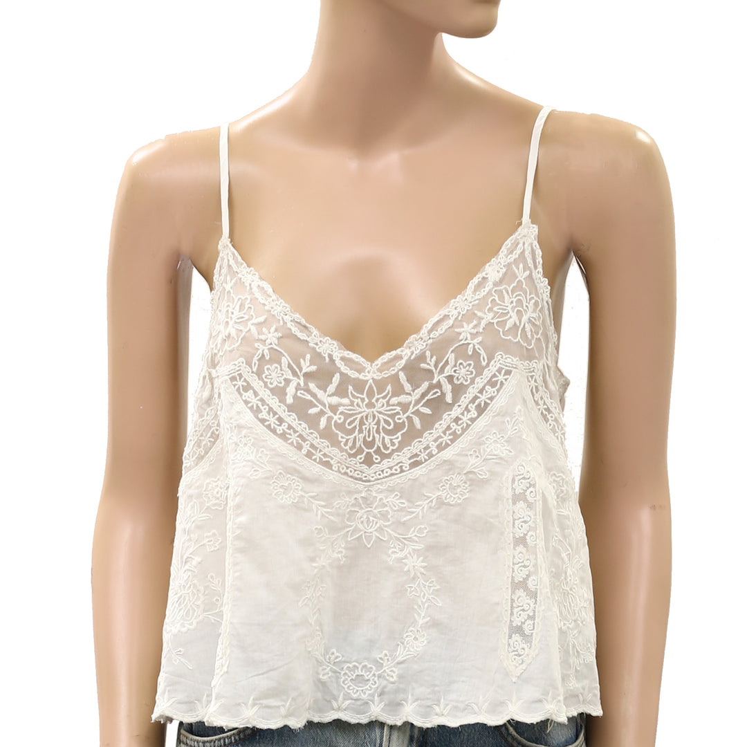 Anthropologie LyreBird Floral Lace Swing Tank Top