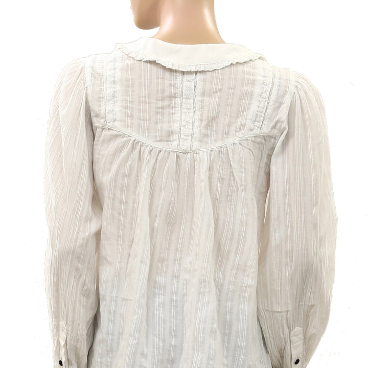Free People Hannah Long Sleeve Blouse Top