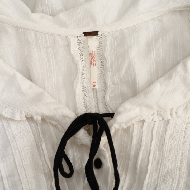 Free People Hannah Long Sleeve Blouse Top