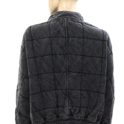 Free People Dolman Quilted Knit Jacket Top