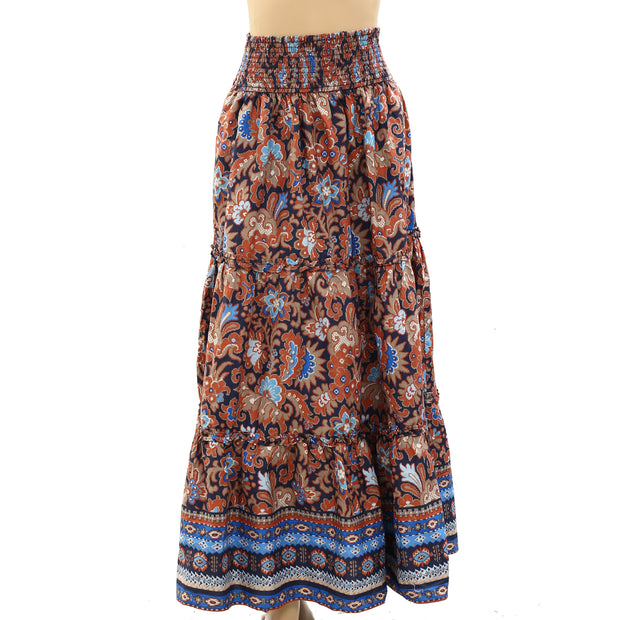 House Of Harlow 1960 Printed Maxi Skirt