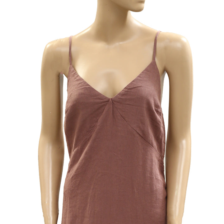 Free People Free Est Emmers Linen Midi Slip Dress