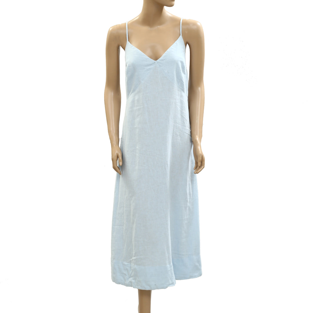 Free People Free Est Emmers Linen Midi Slip Dress