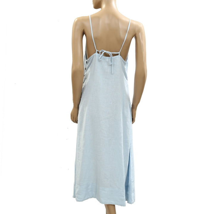 Free People Free Est Emmers Linen Midi Slip Dress