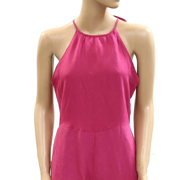 By Anthropologie Cutwork Linen Jumpsuit