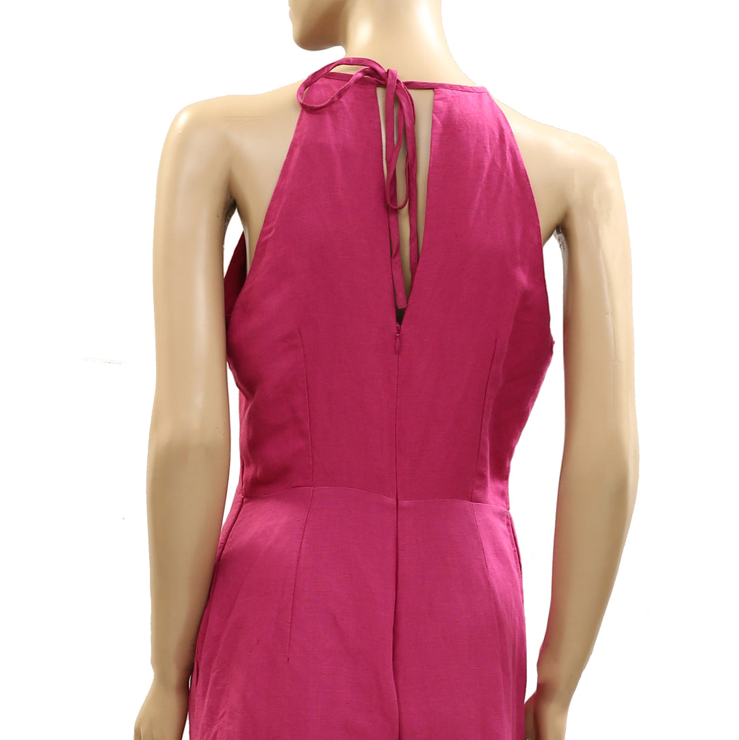 By Anthropologie Cutwork Linen Jumpsuit