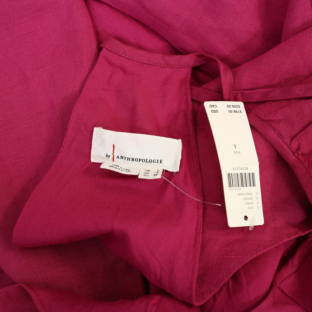 By Anthropologie Cutwork Linen Jumpsuit