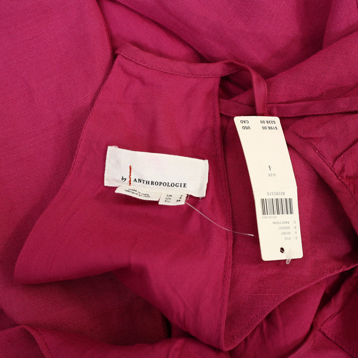 By Anthropologie Cutwork Linen Jumpsuit