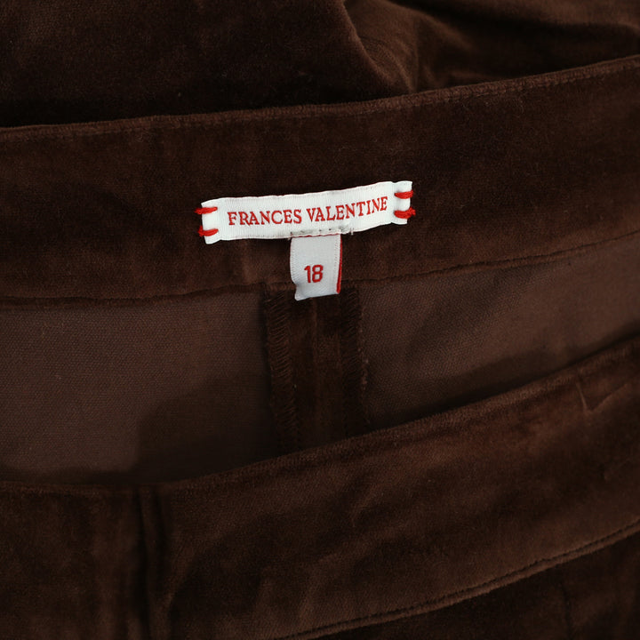 Frances Valentine Lucy Velvet Cigarette Pants