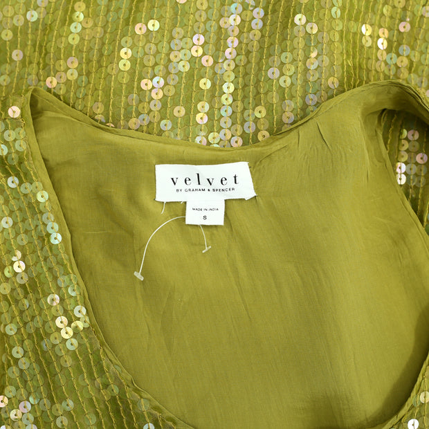 Velvet by Graham & Spencer Anthropologie Sequin Embellished Maxi Dress