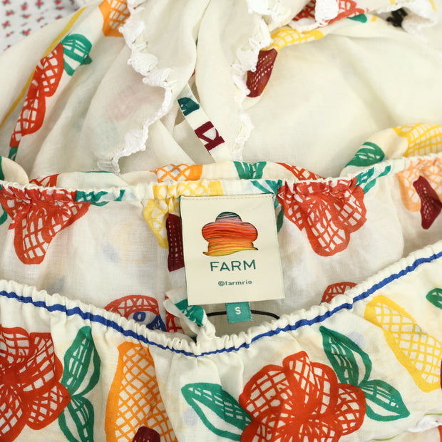Farm Rio Anthropologie Crochet Lace Mini Dress