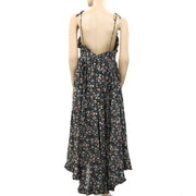 Anthropologie Floral Printed Ruffle Maxi Long Dress